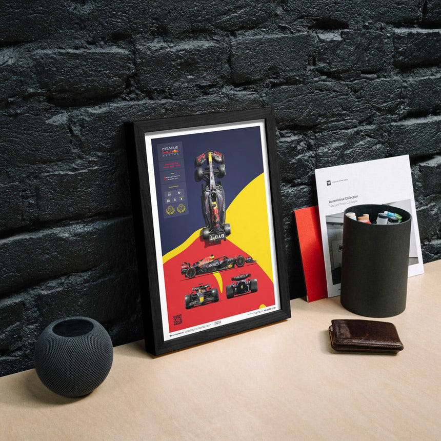 Automobilist Oracle Red Bull Racing RB18 Blueprint 2022 Print Poster