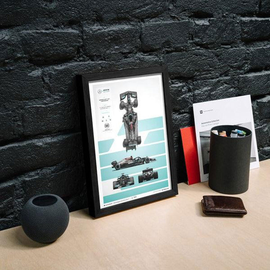 Automobilist Mercedes AMG Petronas F1 Team W12 Blueprint 2021 Print Poster