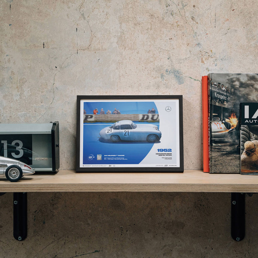 Automobilist Mercedes-Benz W194 1952 24h Le Mans Hans Herrmann Print Poster