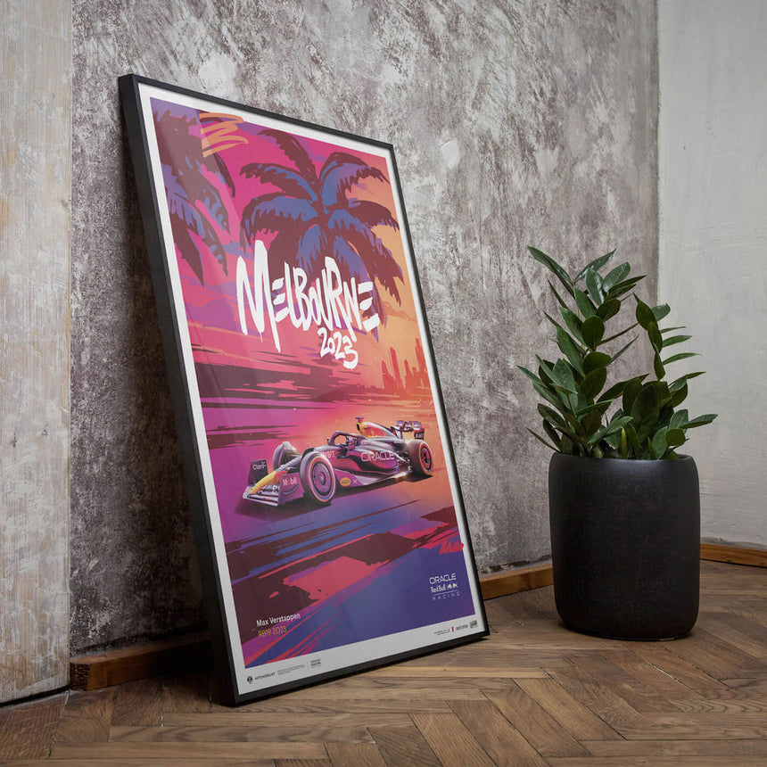 Automobilist Red Bull Racing 2023 Melbourne Max Verstappen Print Poster