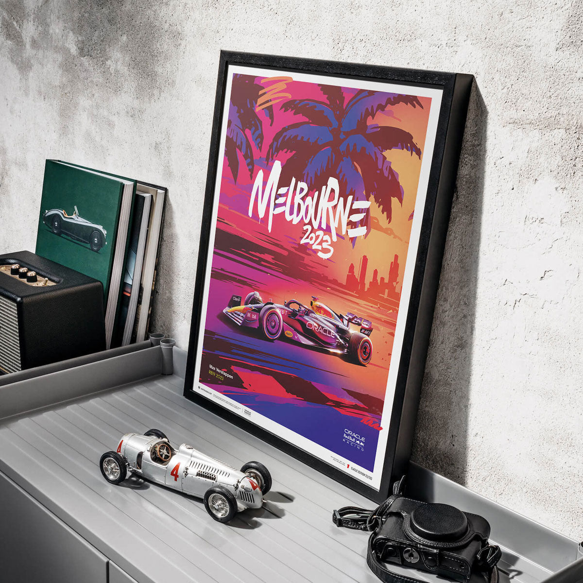 Automobilist Red Bull Racing 2023 Melbourne Max Verstappen Print Poster