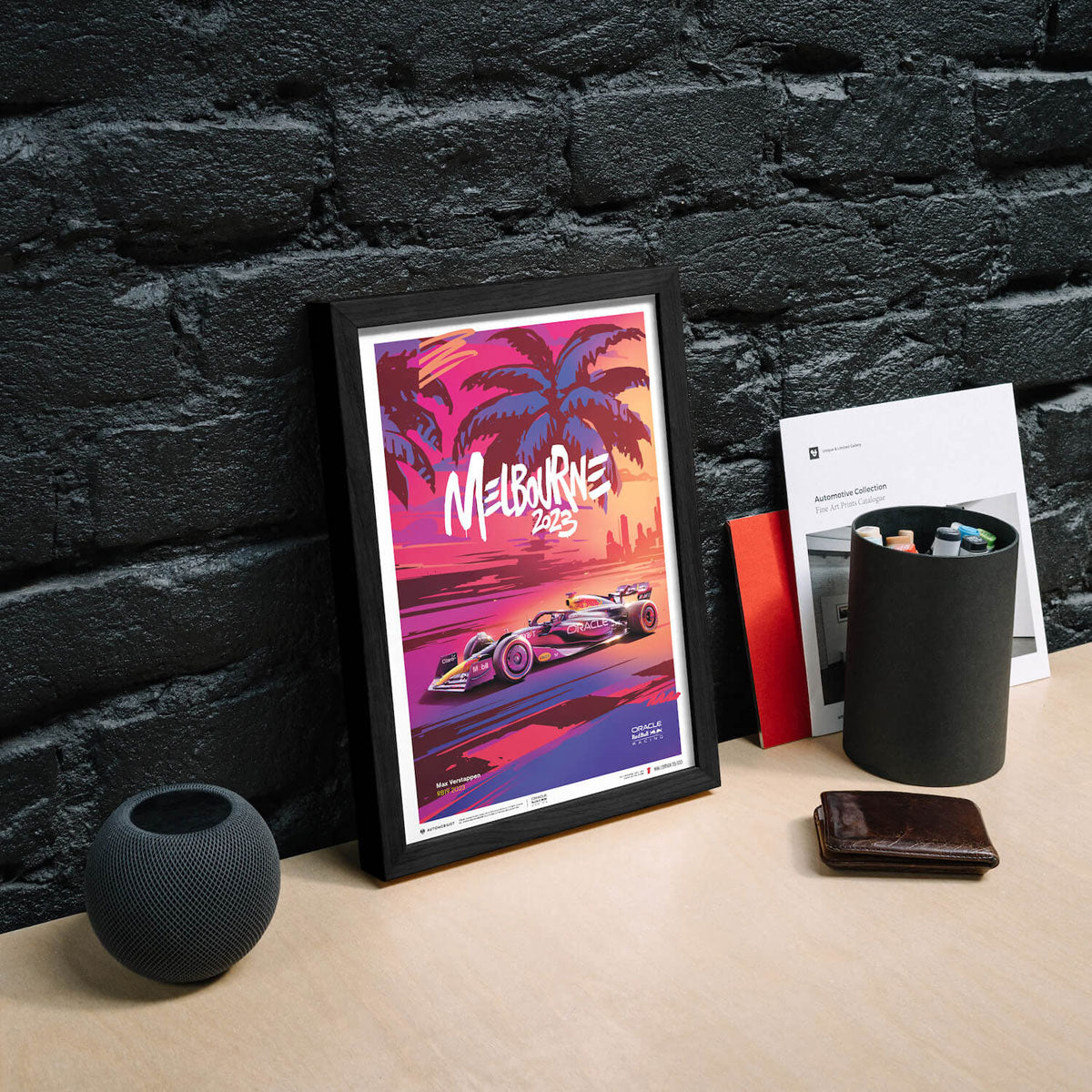 Automobilist Red Bull Racing 2023 Melbourne Max Verstappen Print Poster