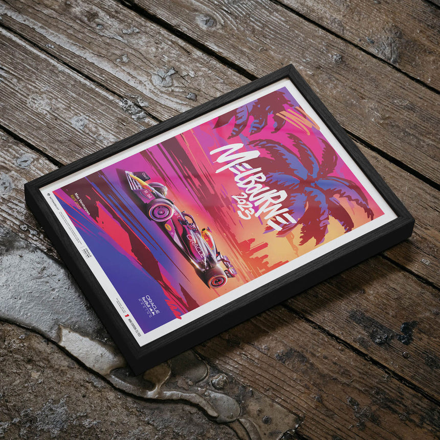 Automobilist Red Bull Racing 2023 Melbourne Max Verstappen Print Poster