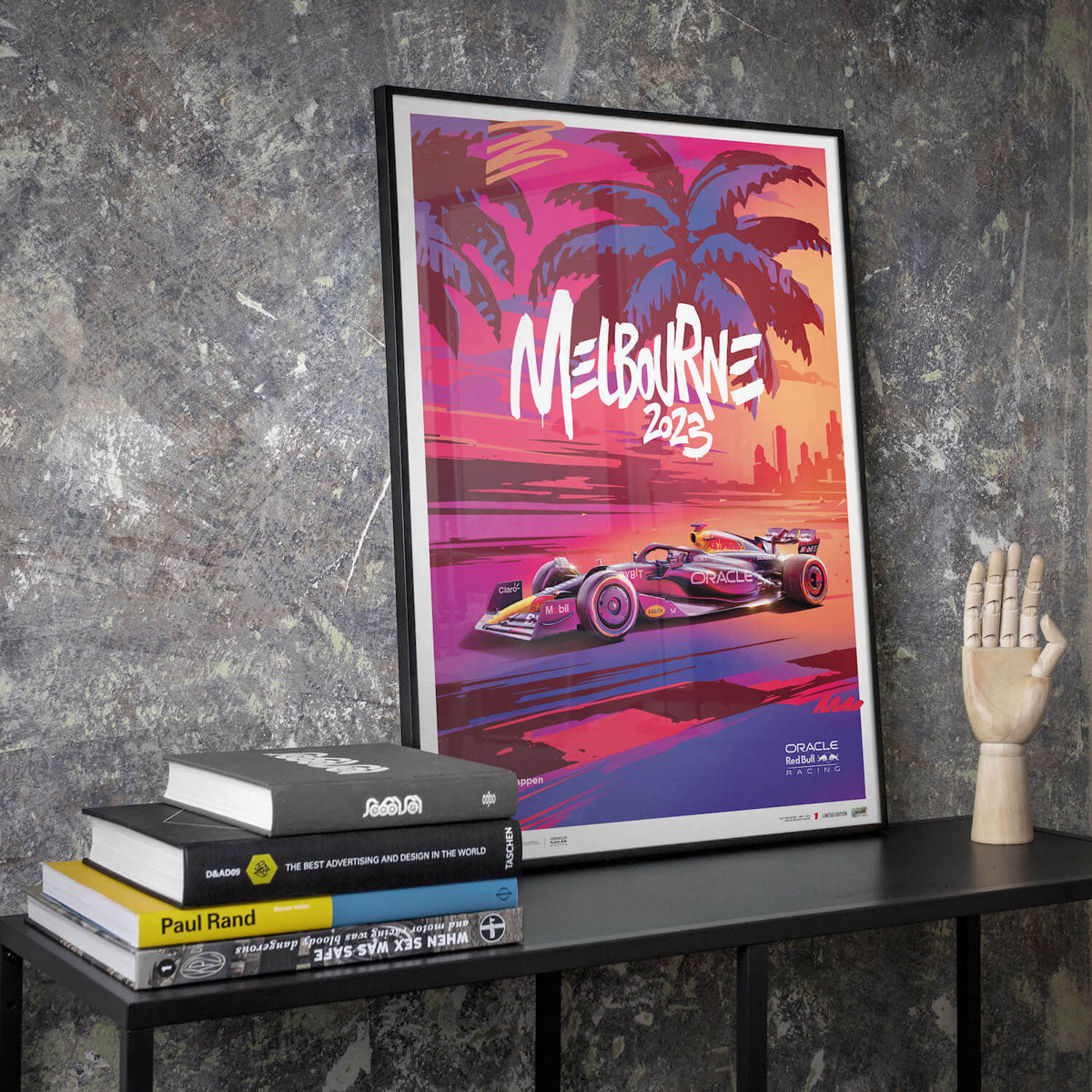 Automobilist Red Bull Racing 2023 Melbourne Max Verstappen Print Poster