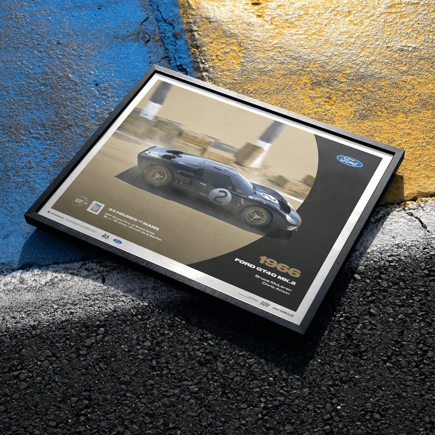 Automobilist Ford GT40 Mk.II 24h Le Mans 100th Anniversary 1966 Print Poster