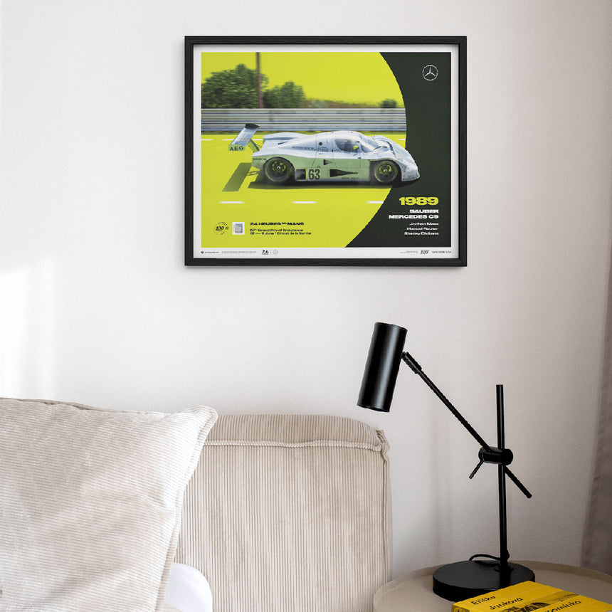 Automobilist Sauber Mercedes C9 1989 100th Anniversary 24h Le Mans Print Poster