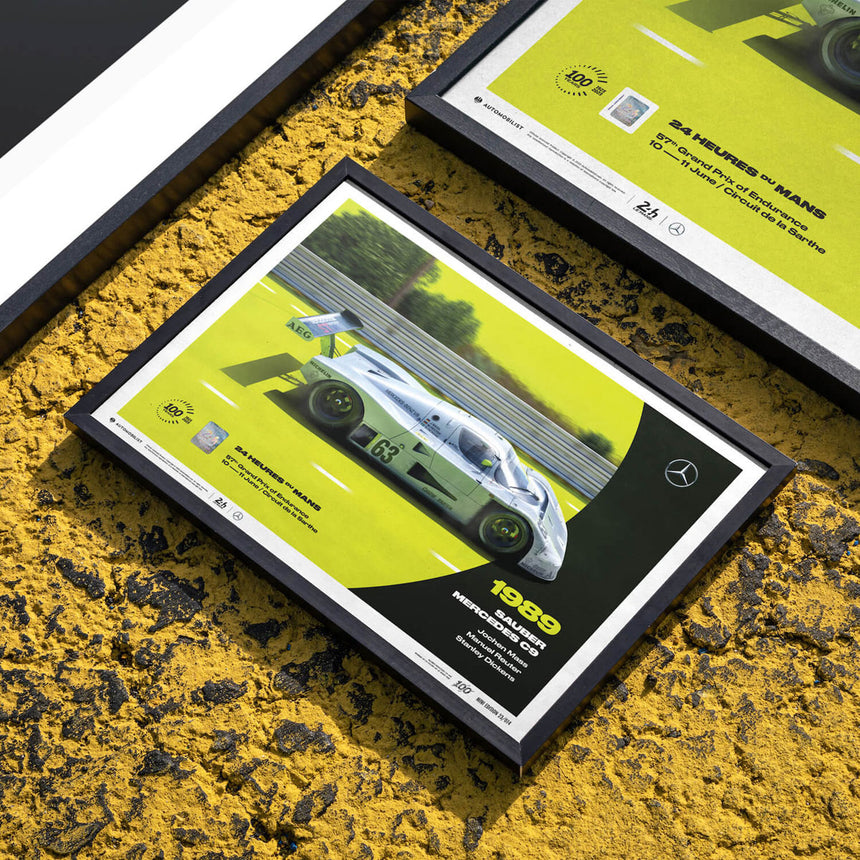 Automobilist Sauber Mercedes C9 1989 100th Anniversary 24h Le Mans Print Poster