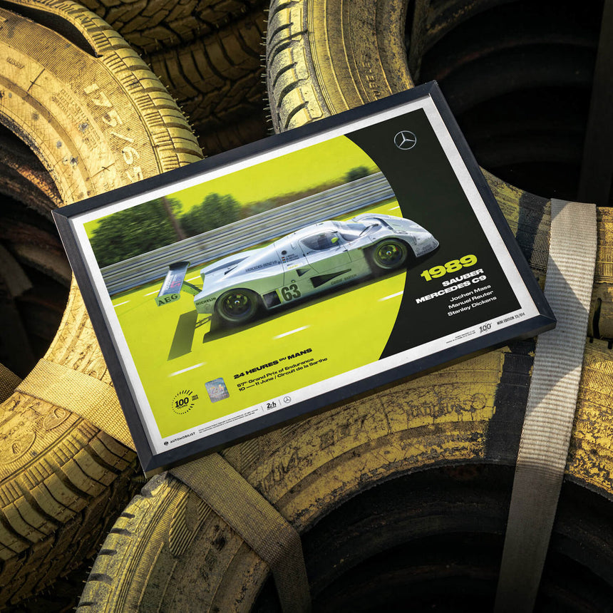 Automobilist Sauber Mercedes C9 1989 100th Anniversary 24h Le Mans Print Poster