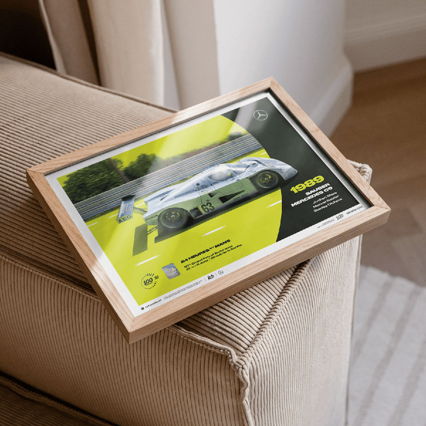 Automobilist Sauber Mercedes C9 1989 100th Anniversary 24h Le Mans Print Poster