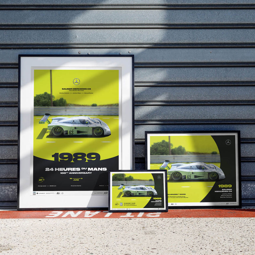 Automobilist Sauber Mercedes C9 1989 100th Anniversary 24h Le Mans Print Poster