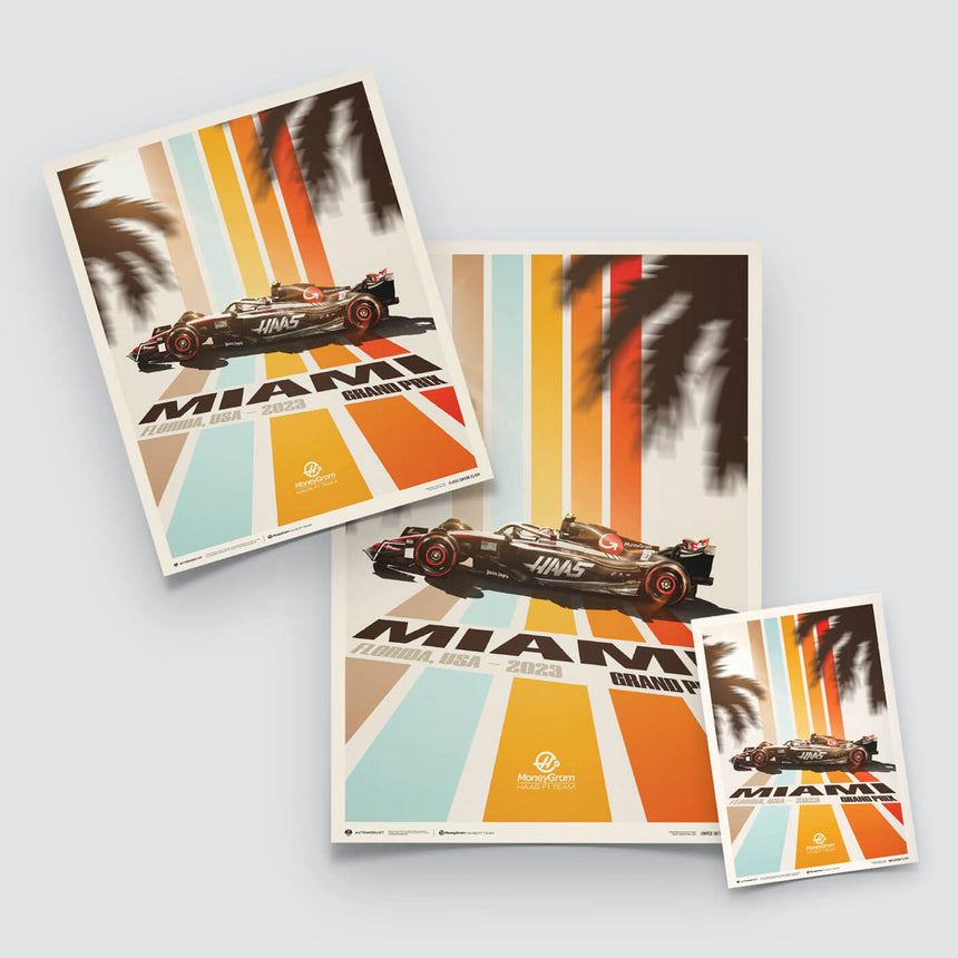 Automobilist MoneyGram Haas F1 Team Miami 2023 Print Poster
