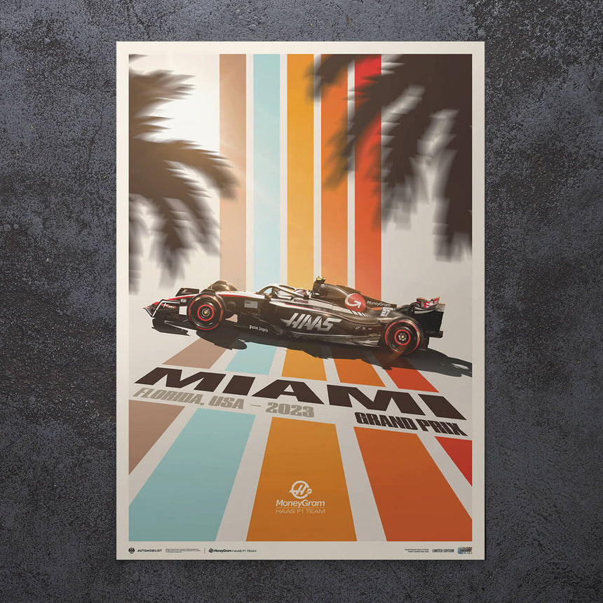 Automobilist MoneyGram Haas F1 Team Miami 2023 Print Poster