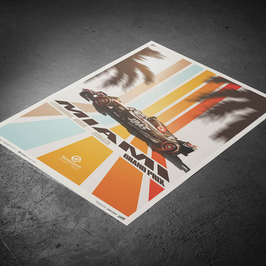 Automobilist MoneyGram Haas F1 Team Miami 2023 Print Poster