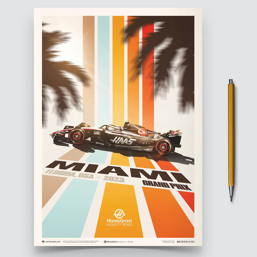 Automobilist MoneyGram Haas F1 Team Miami 2023 Print Poster