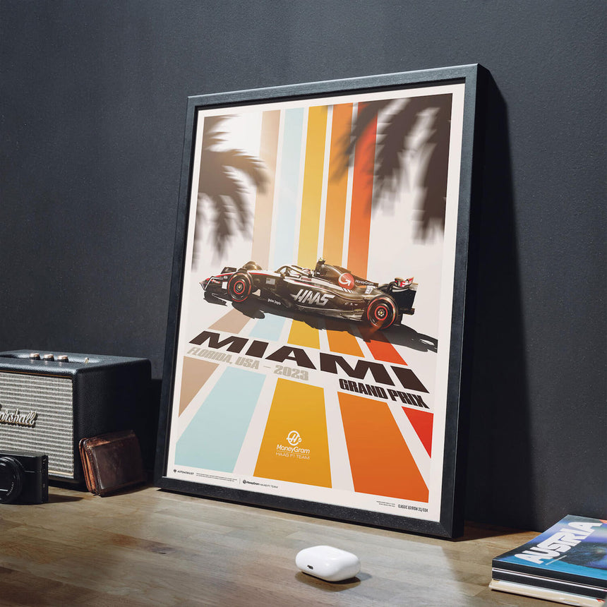 Automobilist MoneyGram Haas F1 Team Miami 2023 Print Poster