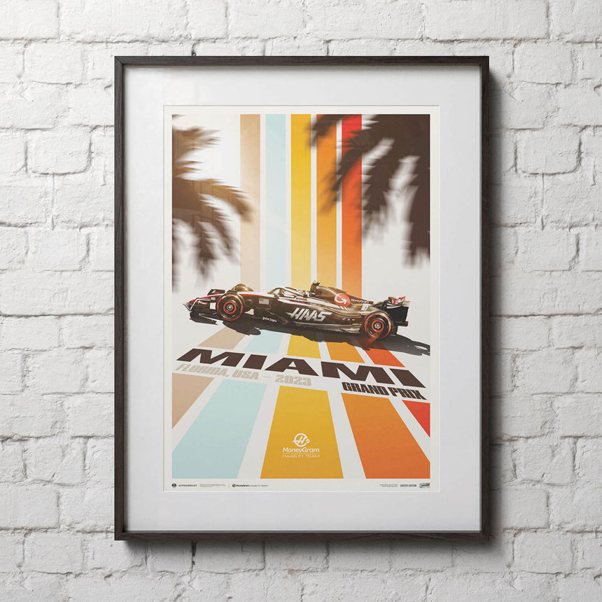 Automobilist MoneyGram Haas F1 Team Miami 2023 Print Poster