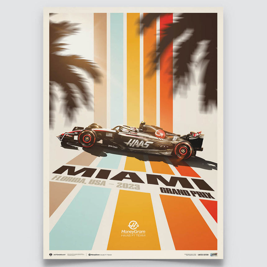 Automobilist MoneyGram Haas F1 Team Miami 2023 Print Poster