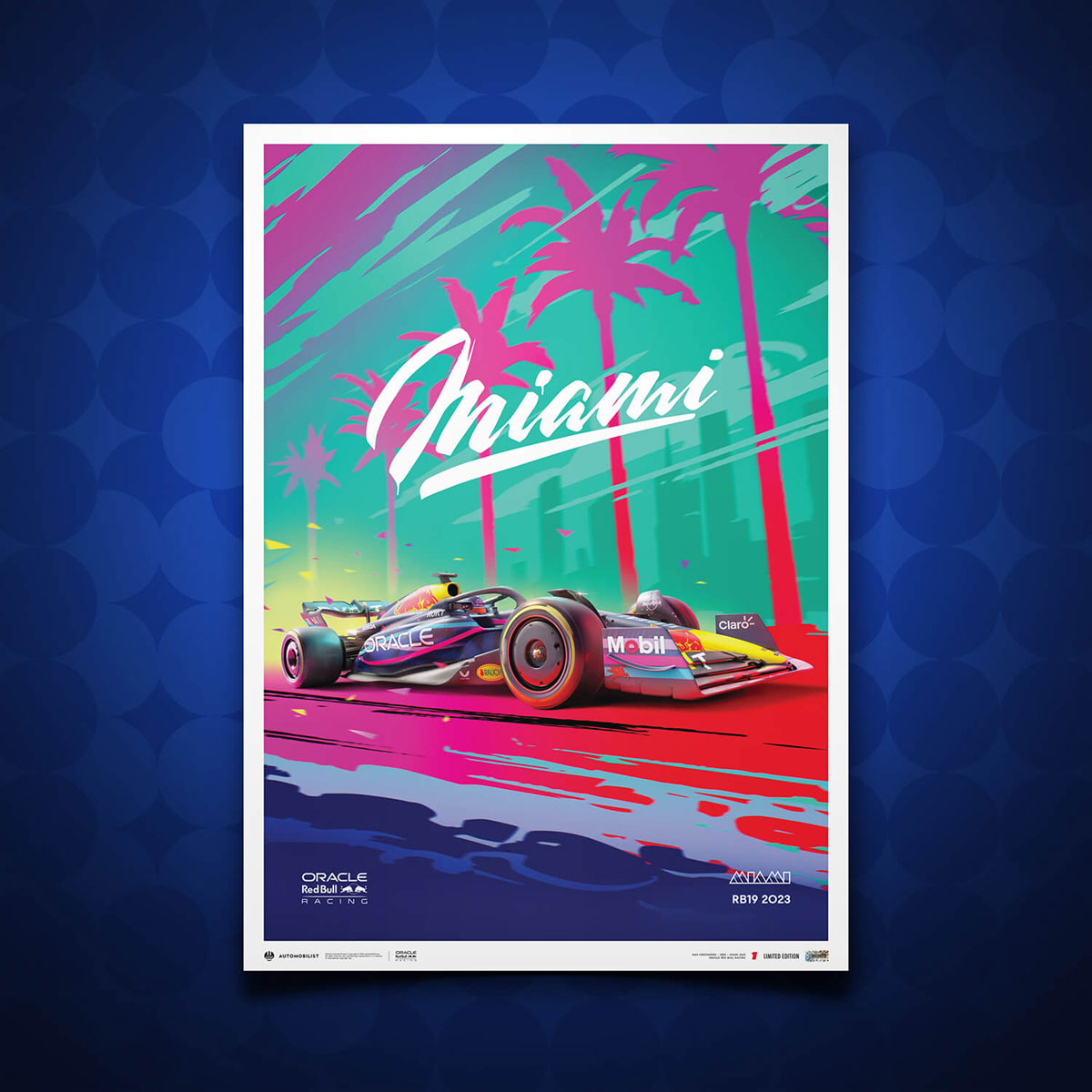 Automobilist Oracle Red Bull Racing Miami 2023 Print Poster