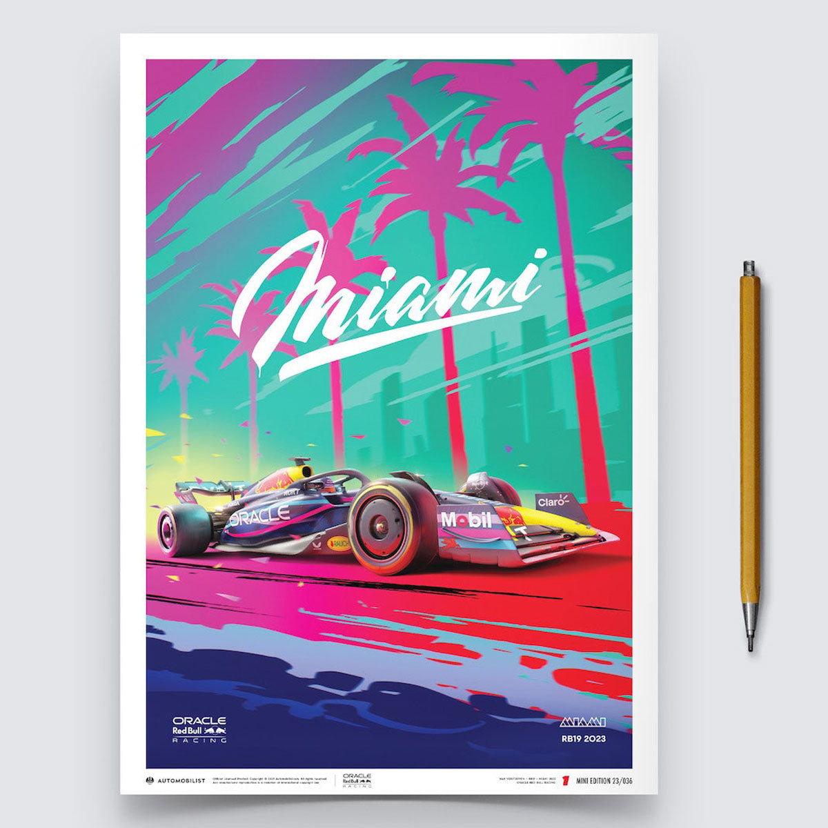 Automobilist Oracle Red Bull Racing Miami 2023 Print Poster