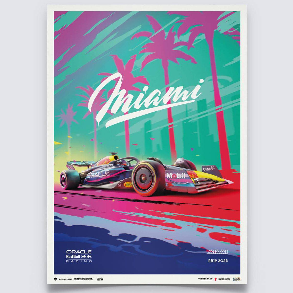 Automobilist Oracle Red Bull Racing Miami 2023 Print Poster