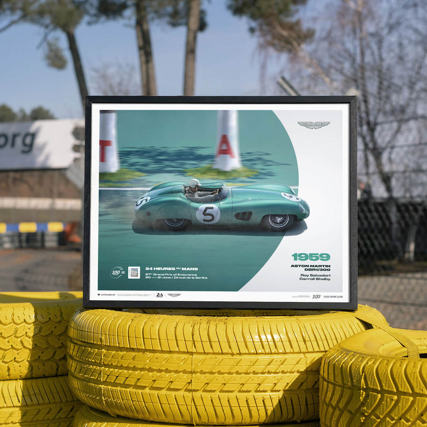 Automobilist Aston Martin DBR1/300 1959 24h Le Mans Print Poster