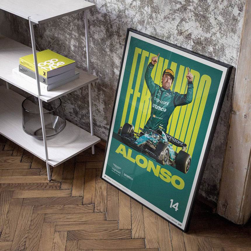 Automobilist Aston Martin Formula 1 Team Fernando Alonso 2023 Print Poster
