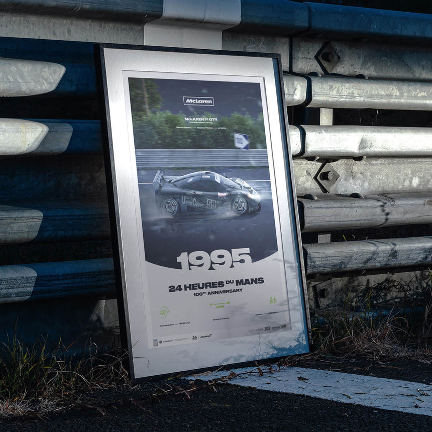 Automobilist McLaren F1 GTR 1995 24h Le Mans Poster Lehto, Sekiya, Dalmas Print Poster