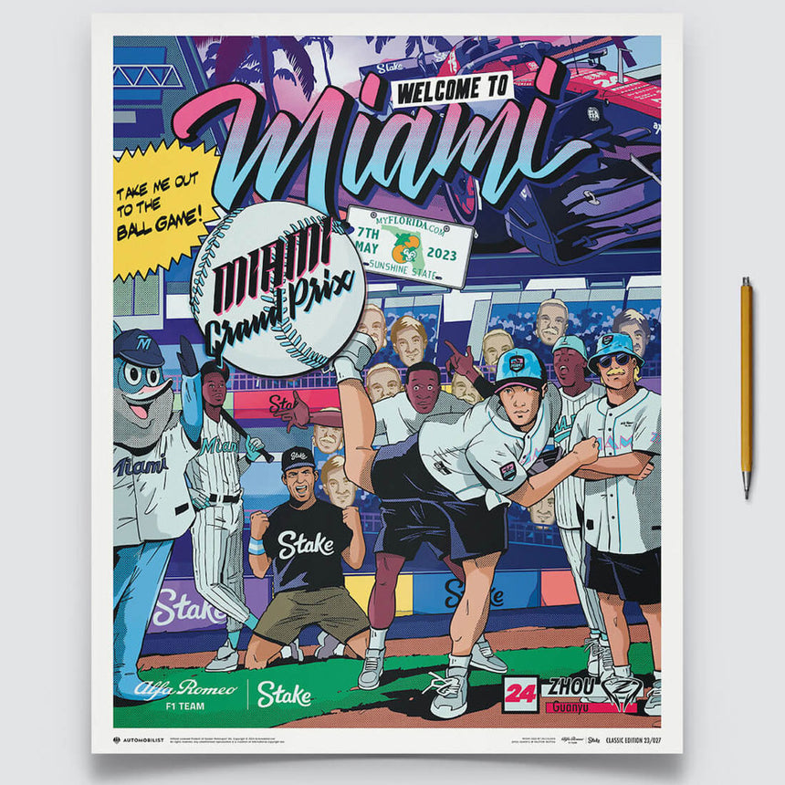 Automobilist Alfa Romeo F1 Team Stake Miami Grand Prix 2023 Print Poster