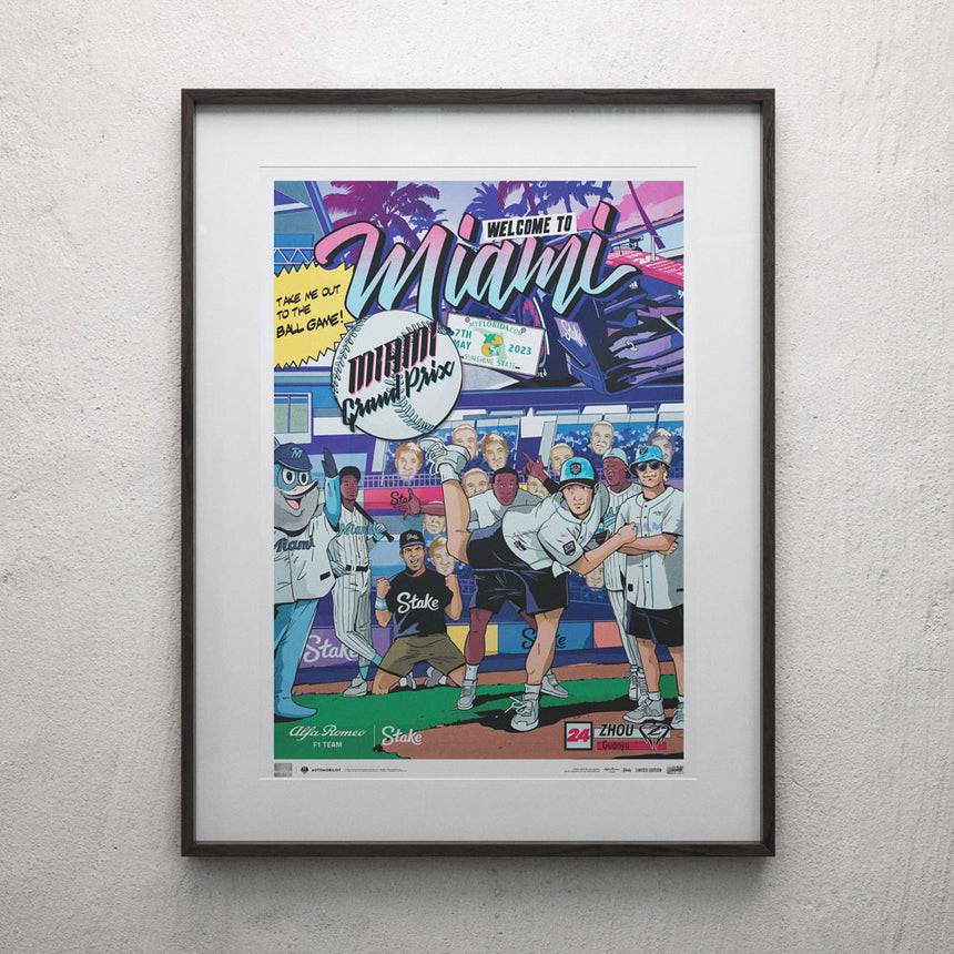 Automobilist Alfa Romeo F1 Team Stake Miami Grand Prix 2023 Print Poster