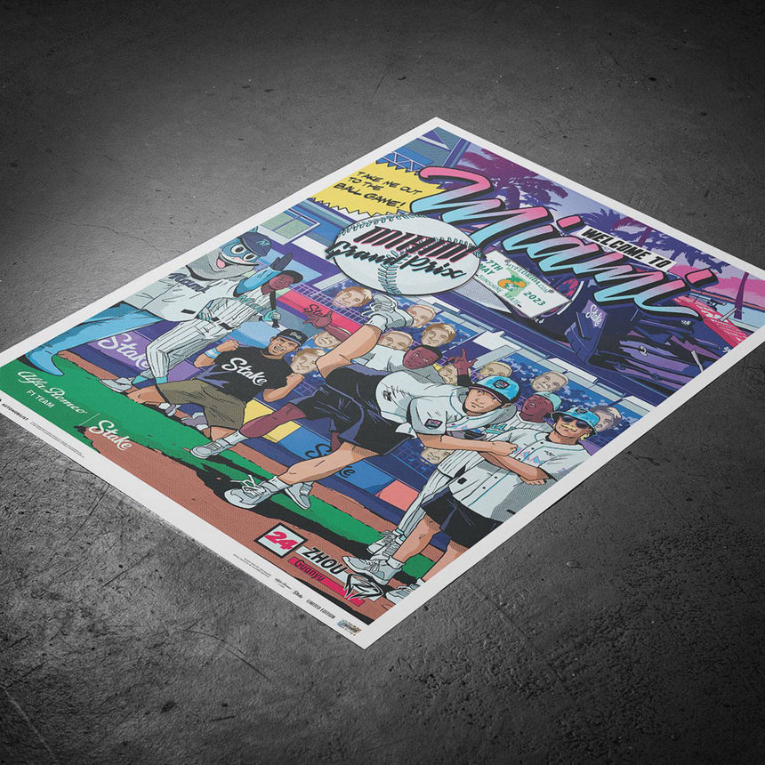 Automobilist Alfa Romeo F1 Team Stake Miami Grand Prix 2023 Print Poster