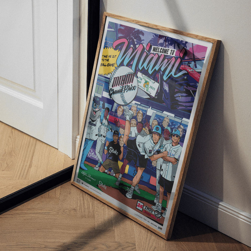 Automobilist Alfa Romeo F1 Team Stake Miami Grand Prix 2023 Print Poster