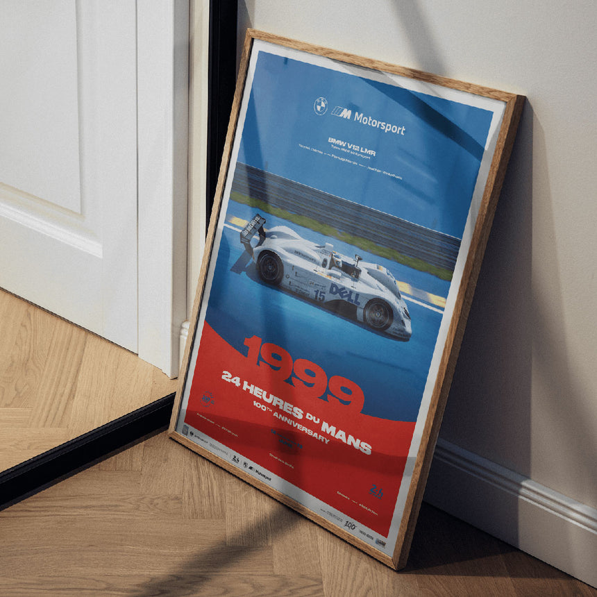 Automobilist BMW V12 LMR 1999 100th Anniversary 24h Le Mans Print Poster