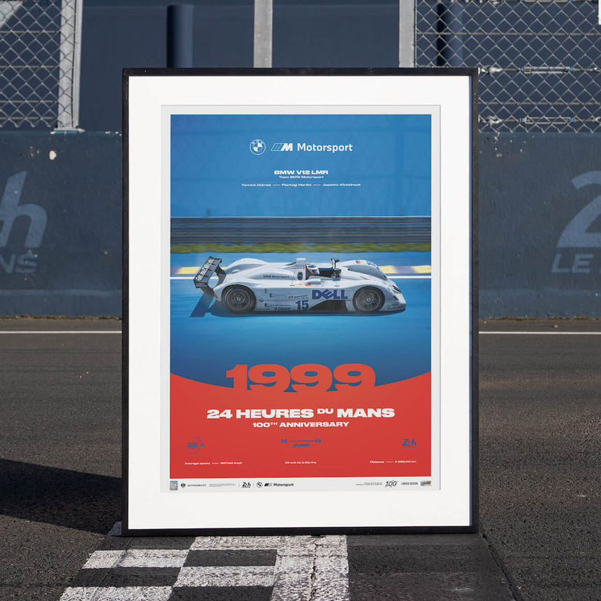 Automobilist BMW V12 LMR 1999 100th Anniversary 24h Le Mans Print Poster