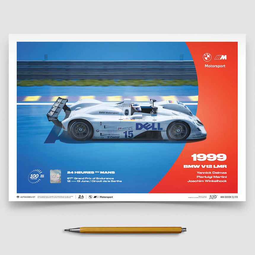 Automobilist BMW V12 LMR 1999 100th Anniversary 24h Le Mans Print Poster