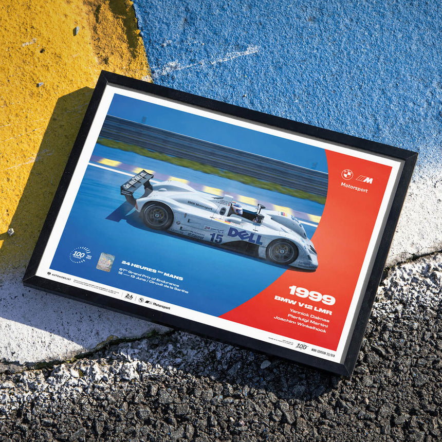 Automobilist BMW V12 LMR 1999 100th Anniversary 24h Le Mans Print Poster