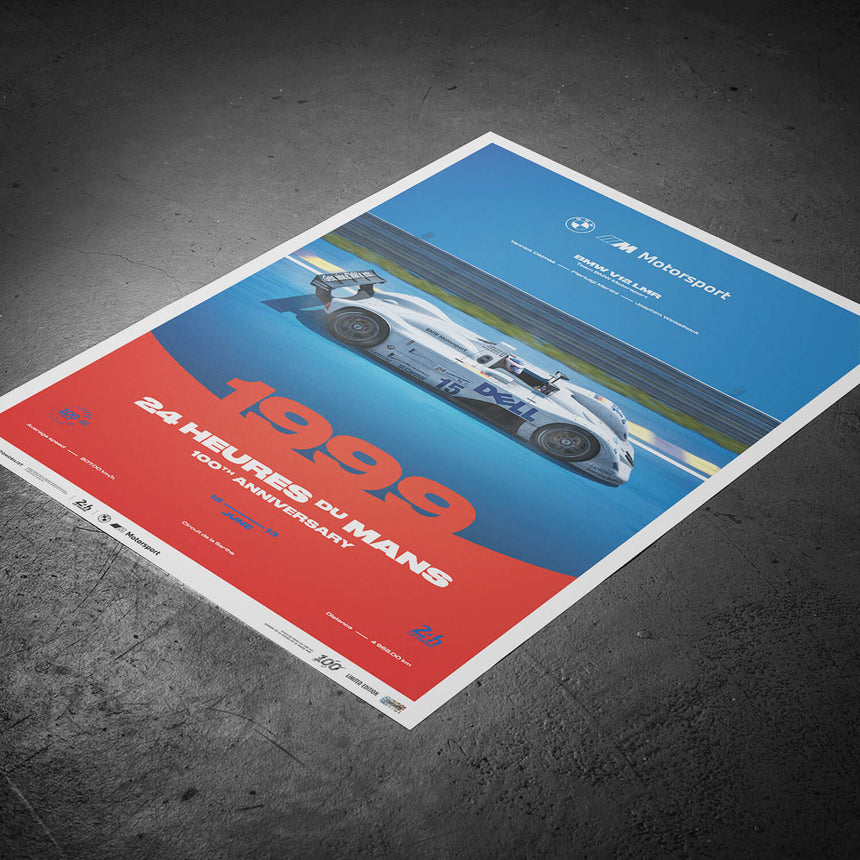 Automobilist BMW V12 LMR 1999 100th Anniversary 24h Le Mans Print Poster