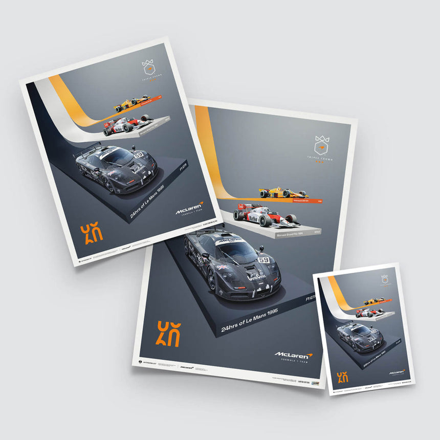 Automobilist McLaren Racing 2023 The Triple Crown 60th Anniversary Print Poster