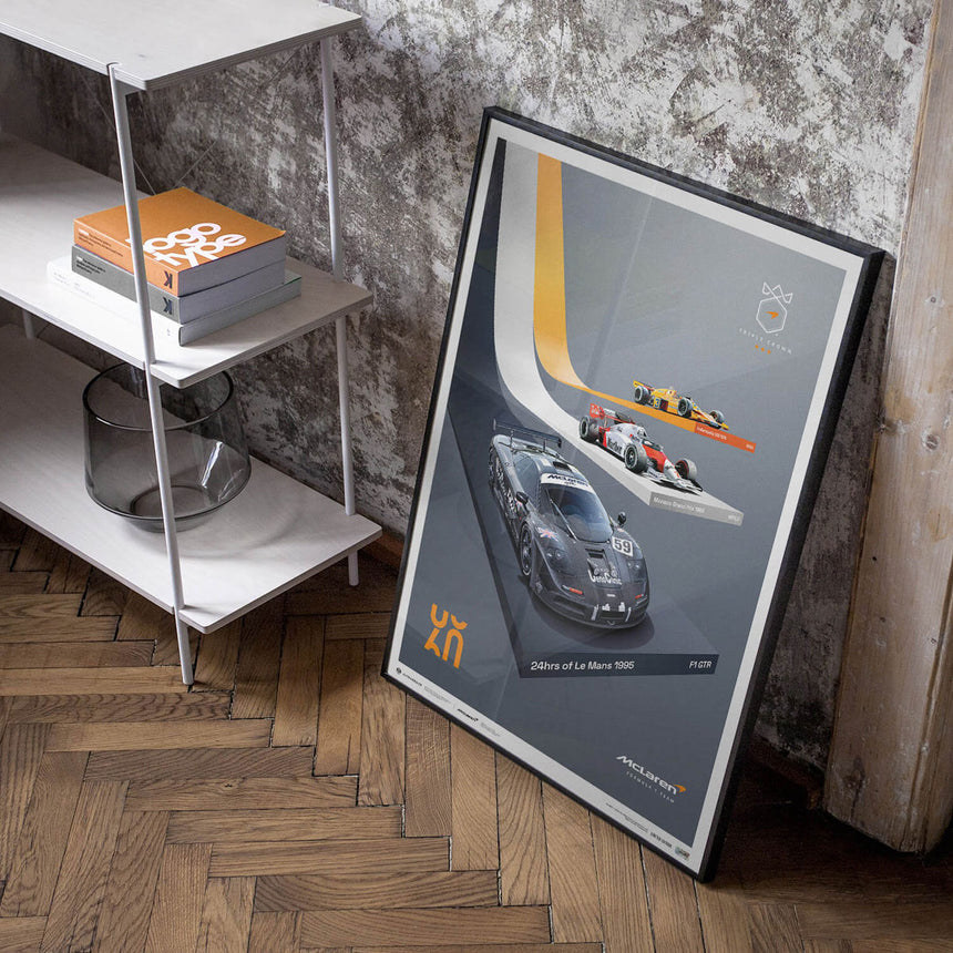Automobilist McLaren Racing 2023 The Triple Crown 60th Anniversary Print Poster