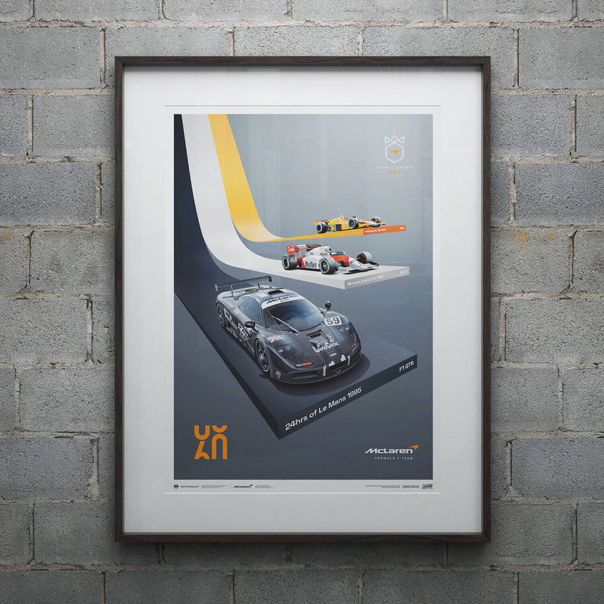 Automobilist McLaren Racing 2023 The Triple Crown 60th Anniversary Print Poster