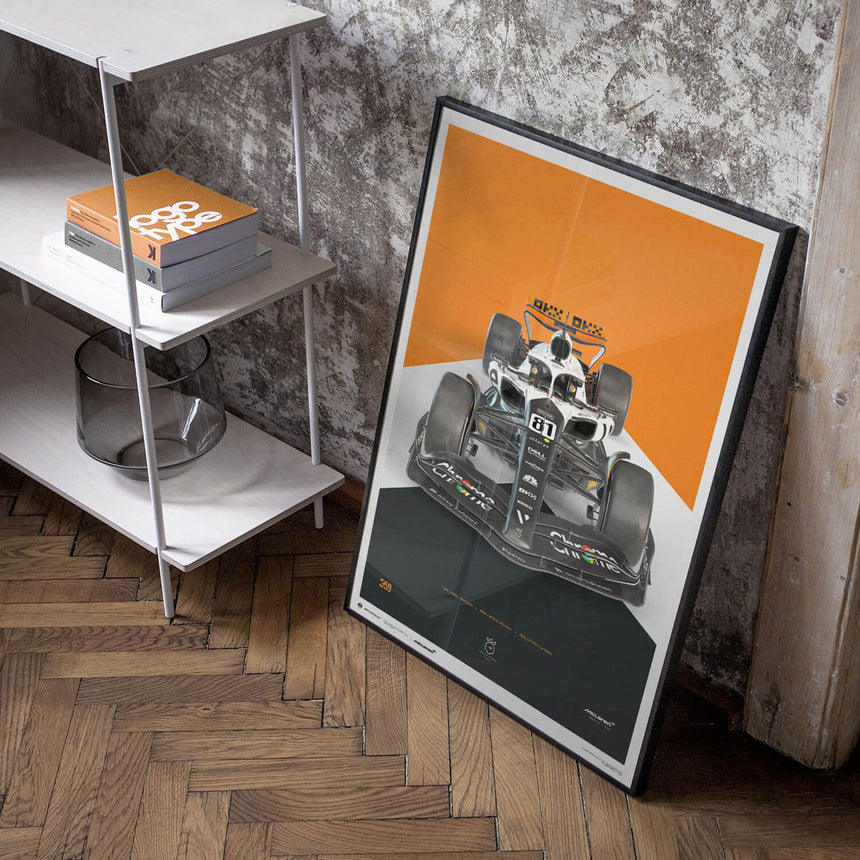 Automobilist McLaren Formula 1 Team Oscar Piastri Triple Crown Livery Print Poster