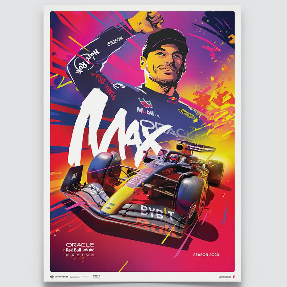 Automobilist Oracle Red Bull Racing Max Verstappen 2023 Print Poster