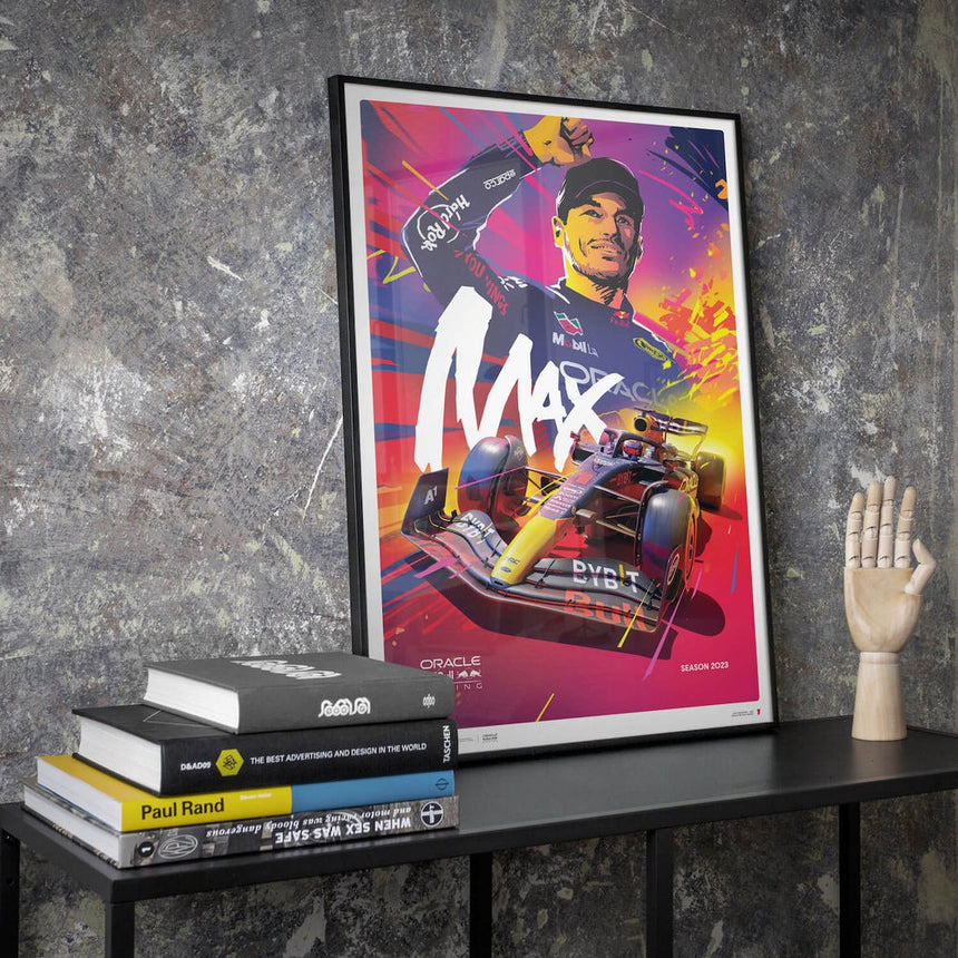 Automobilist Oracle Red Bull Racing Max Verstappen 2023 Print Poster