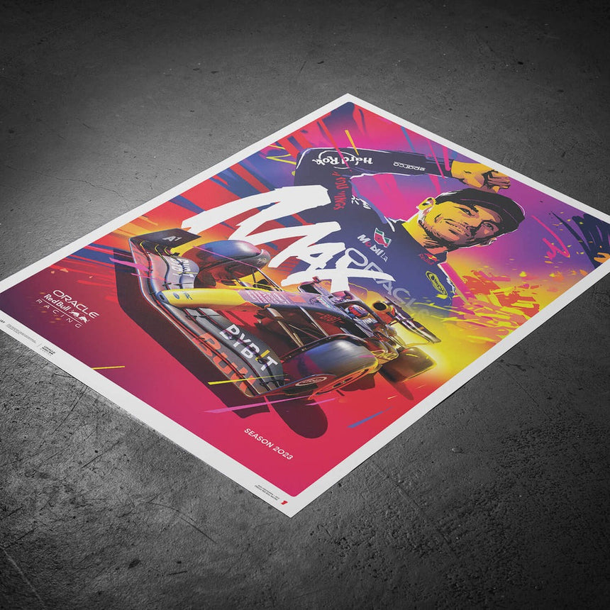 Automobilist Oracle Red Bull Racing Max Verstappen 2023 Print Poster