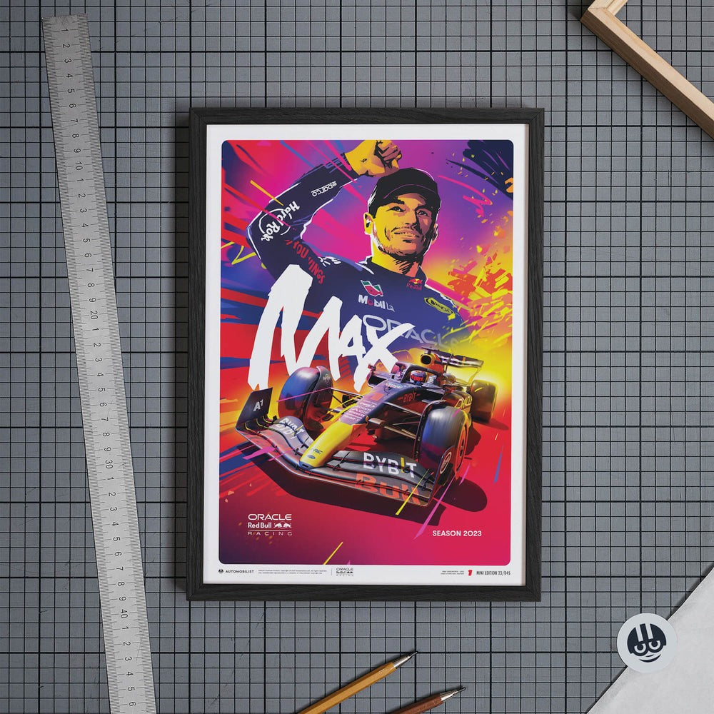 Automobilist Oracle Red Bull Racing Max Verstappen 2023 Print Poster