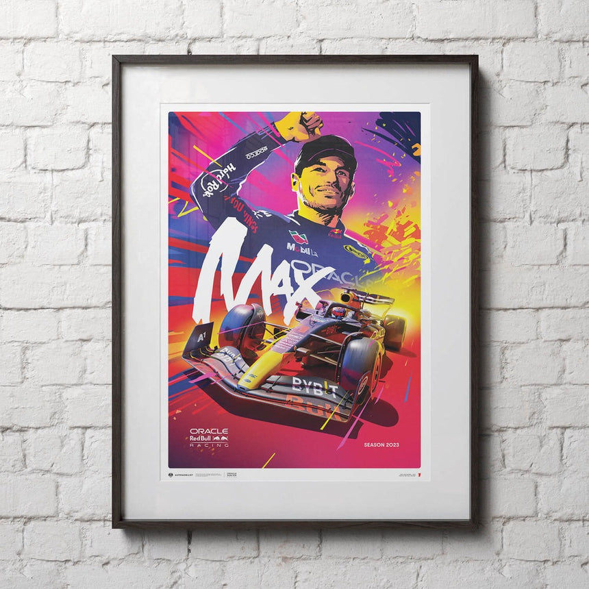 Automobilist Oracle Red Bull Racing Max Verstappen 2023 Print Poster