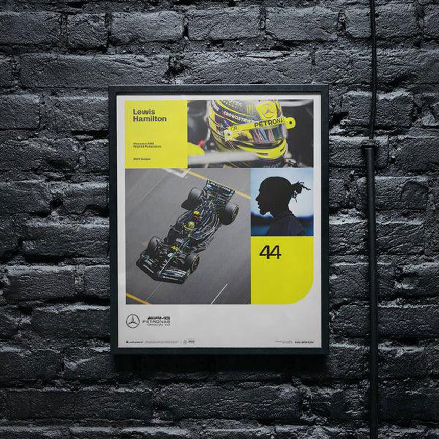 Automobilist Mercedes AMG Petronas F1 Team Lewis Hamilton 2023 Print Poster