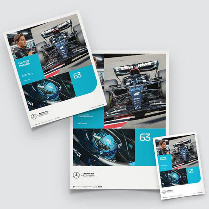Automobilist Mercedes AMG Petronas F1 Team George Russell #63 Print Poster