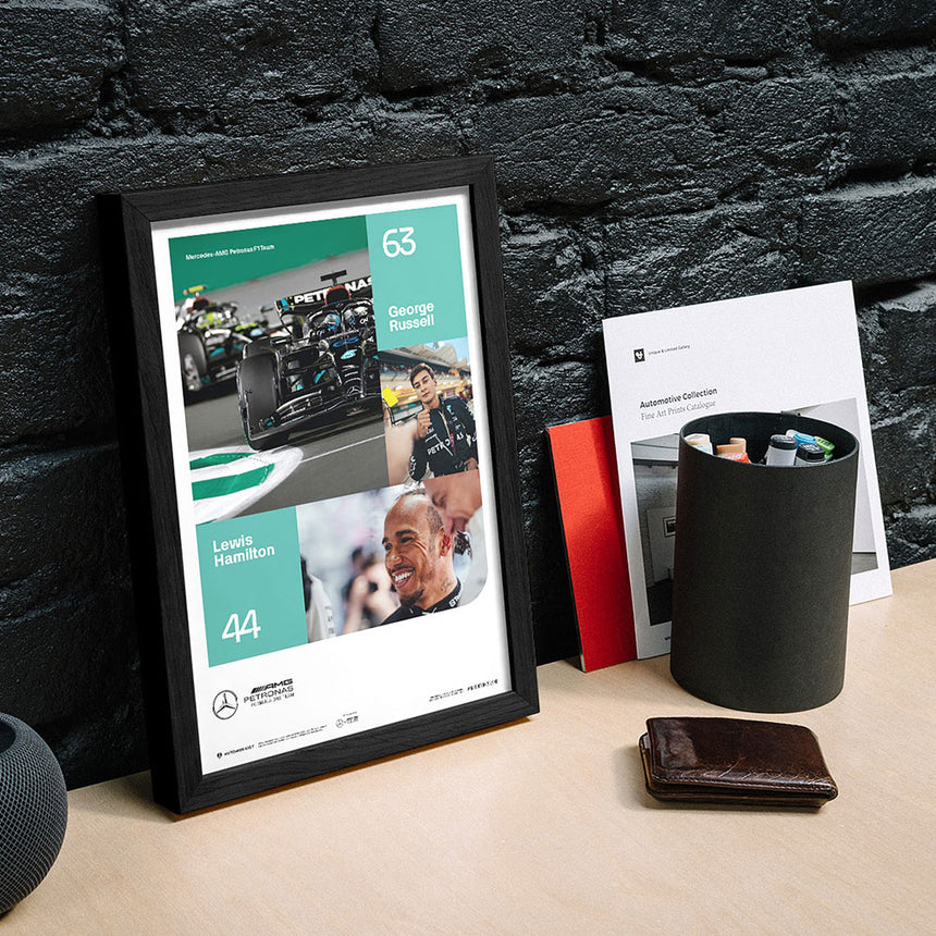 Automobilist Mercedes AMG Petronas F1 George Russell, Lewis Hamilton Print Poster