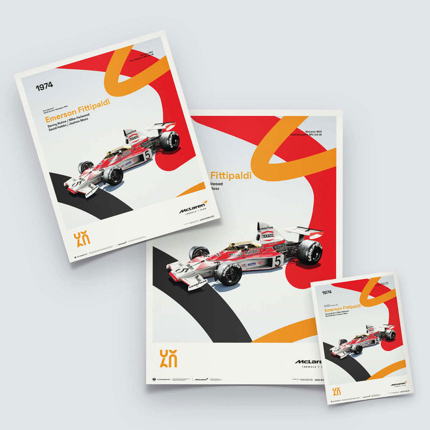 Automobilist McLaren Racing M23 1974 60th Anniversary Print Poster