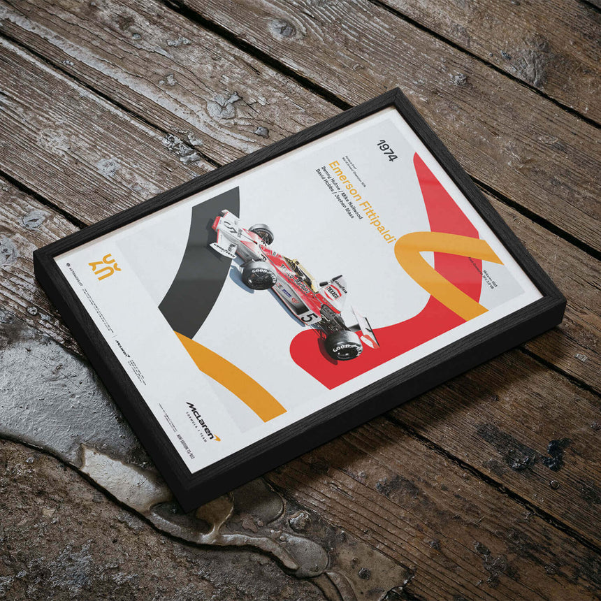 Automobilist McLaren Racing M23 1974 60th Anniversary Print Poster